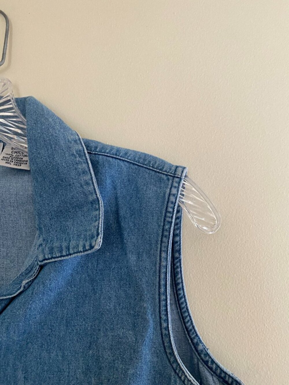 Embroidered Denim Vest